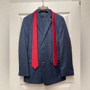 Class Club Boys Youth Navy Blue Suit Dillards Gold Label 2 pc Size 16